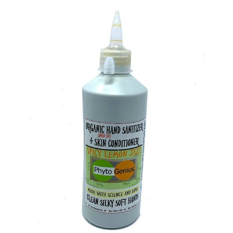 Spicy Lemon Jazz (500ml) Organic (Wash Off) Hand Sanitiser and Skin Conditioner