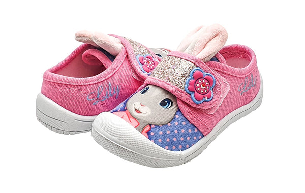 Lily Bobtail Todder / Girls Shoes in Pink and Blue
