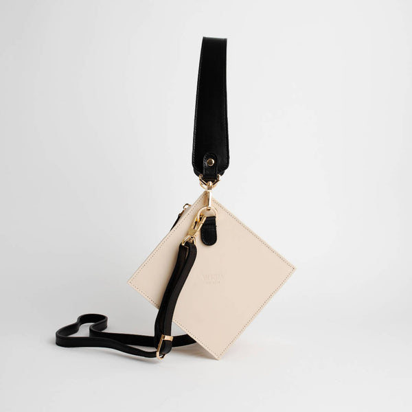 Lola bag in ivory and black