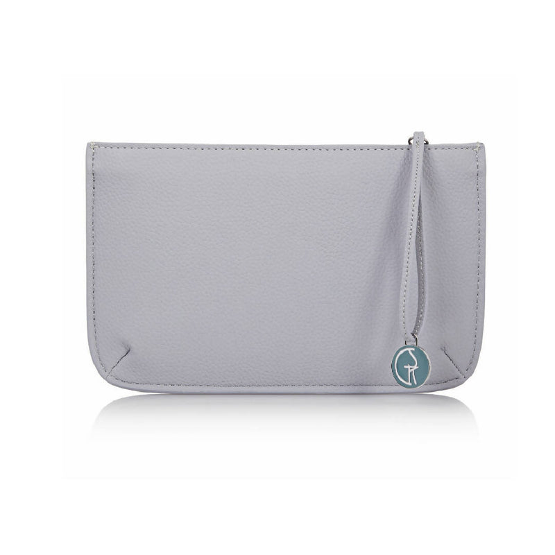 The Morphbag by GSK Luxury Vegan Leather Multi-Function Clutch Wallet in Grey Blue