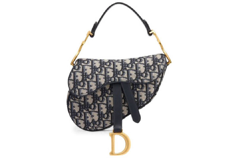 Dior Oblique Saddle Bag Mini Blue