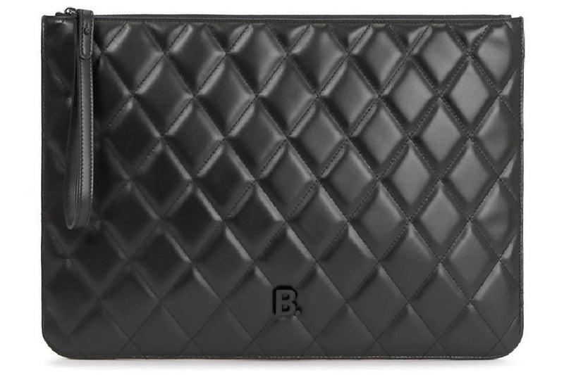 Balenciaga Quilted Clutch Bag Large Black