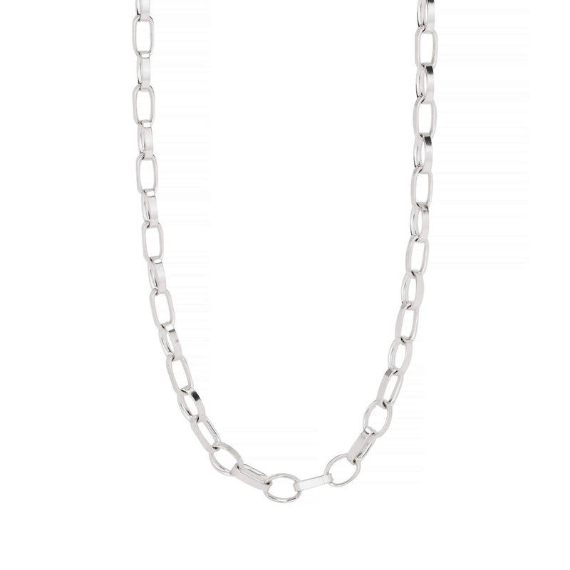 Oval Link Chain Necklace Sterling Silver