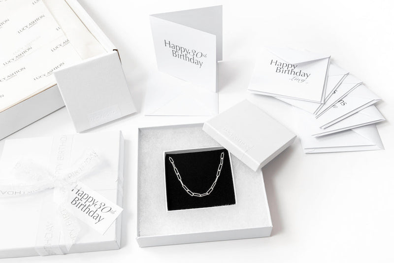 Lucy Ashton Jewellery white personalised gift packaging for all occasions