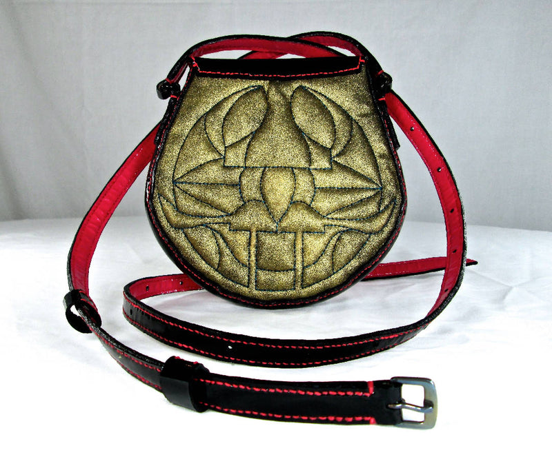 Hand Crafted and Hand Stitched Custom Quilted Leather Cross Body / Shoulder Bag