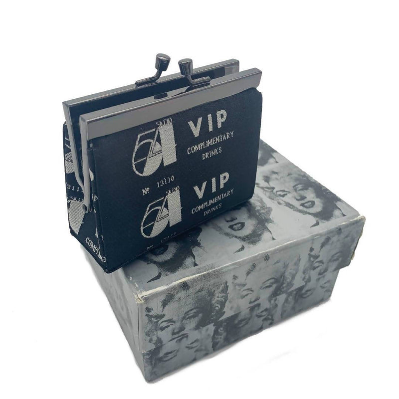 Unused Philip Treacy x Andy Warhol Limited Edition VIP Ticket woven graphic funky clutch style bag purse