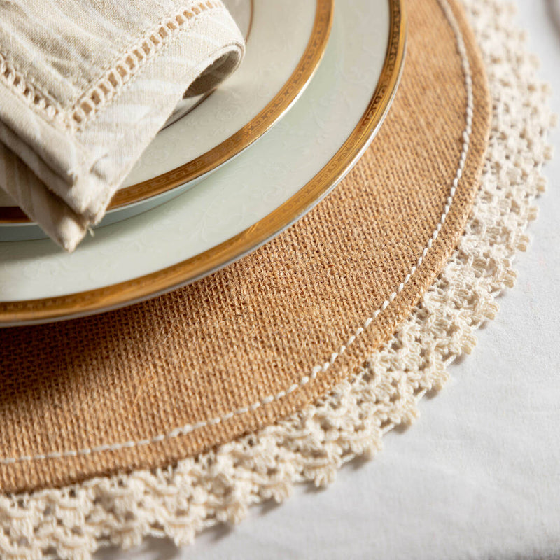 Atubah Jute Placemats & Runner Set