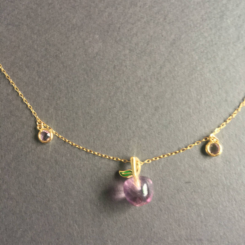 Natural Amethyst Pendant Necklace