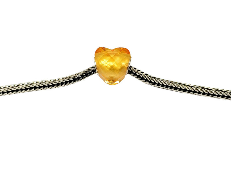 Heart Bead Silver Necklace