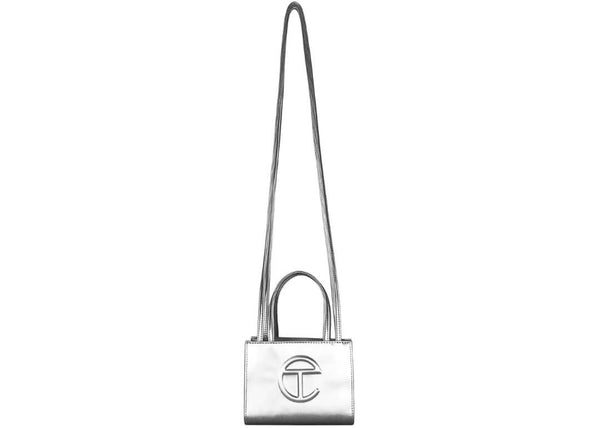 Telfar Shopping Bag Small Silver in Vegan Leather with Silver-tone - UK stock