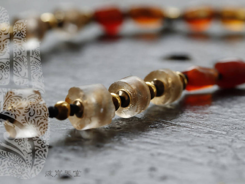 Antique Crystal with rare Agate Necklace
