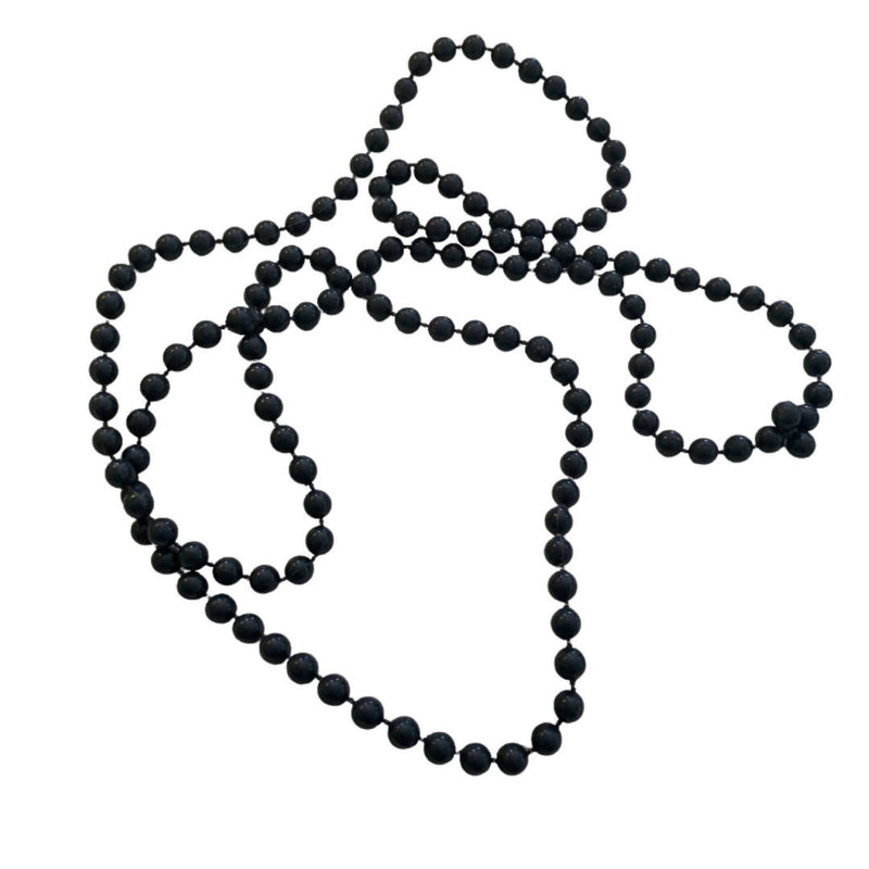 Vintage Elegant Black Beaded Necklace from V&A Museum