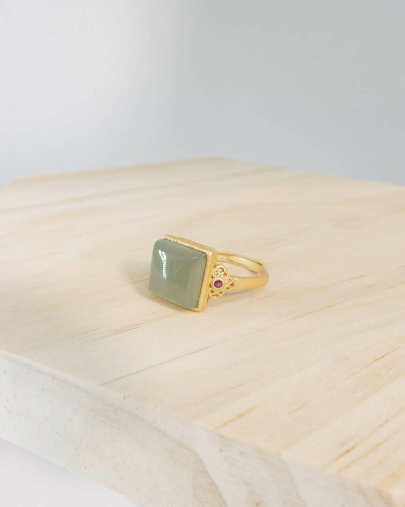 Square Jade Ring