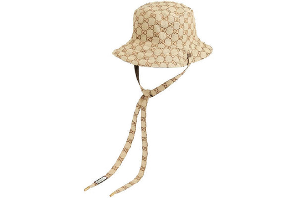 Gucci Reversible Hat in GG Canvas and Nylon Beige/Brown S
