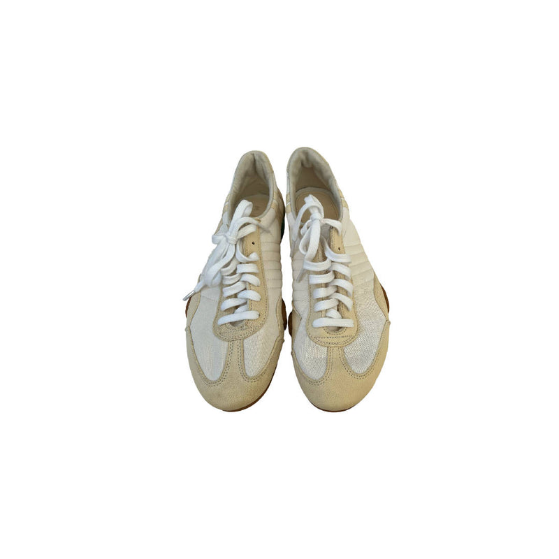 MARNI Brand New Archive White Nude Retro Scrapa Trainers with Leather Details Rubber Sole Size 39