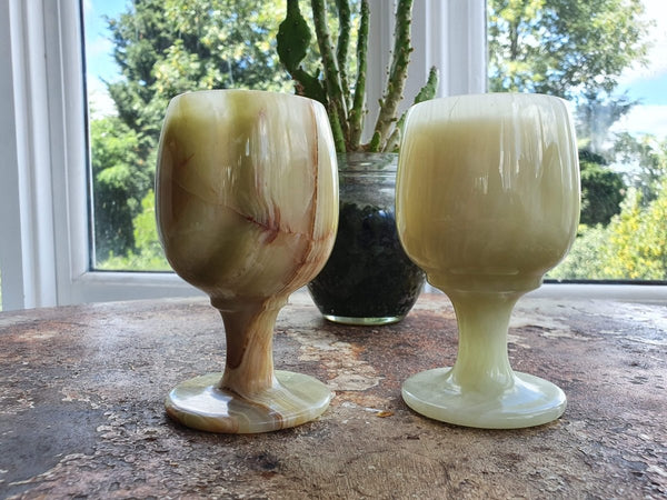 onyc green goblet candles