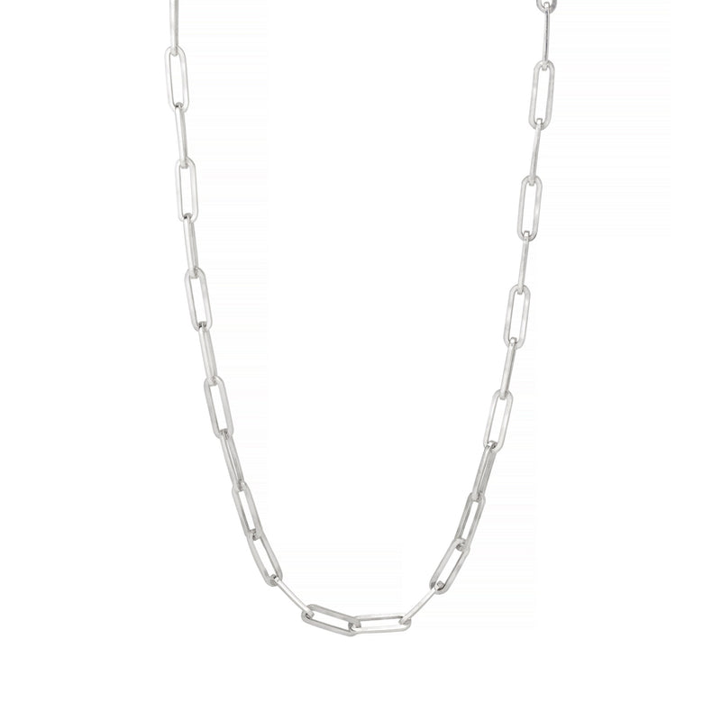 Box Link Necklace Sterling Silver
