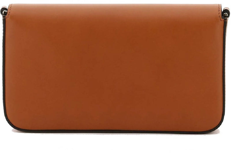 Fendi Script Shoulder Bag Mini Brown