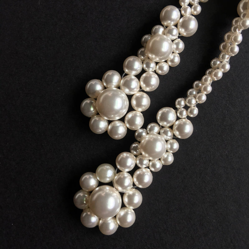 Beautiful handcrafted Swarovski pearl long earrings