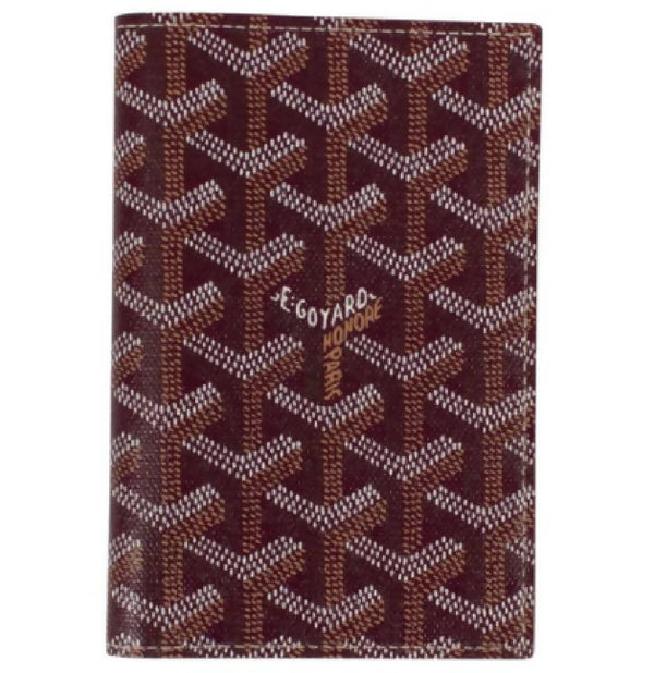 Goyard Grenelle Passport Holder Goyardine Burgundy