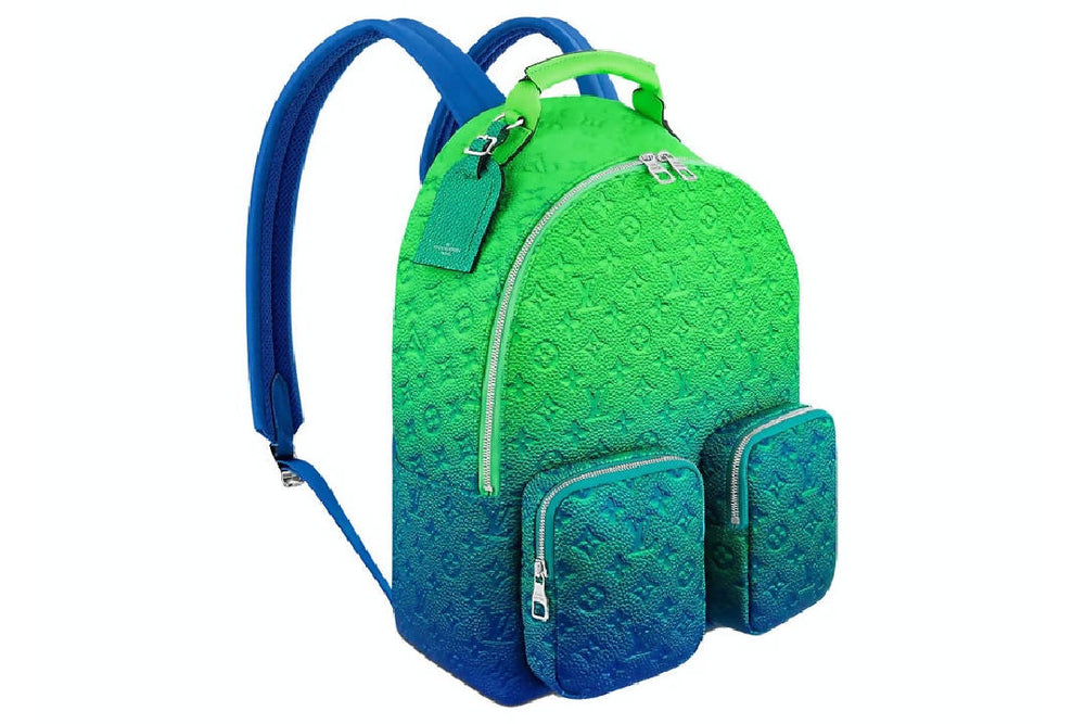 green louis vuitton backpack M92456 Monogram mini canvas khaki Monogram mini My True Luxe the montsouris is a supple bag that closes with a drawstring Bags Green Louis Vuitton Backpack