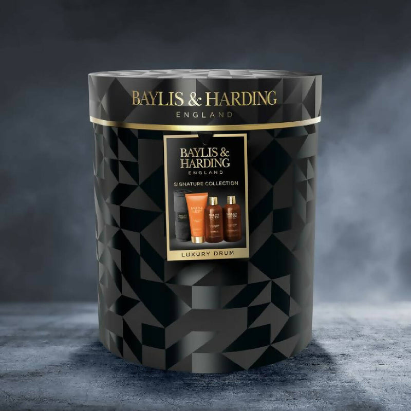 Baylis & Harding Black Pepper & Ginseng Men's Luxury Pamper Drum Gift Set - Vegan Friendly