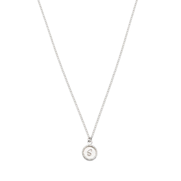 Personalised Single Initial Necklace Sterling Silver
