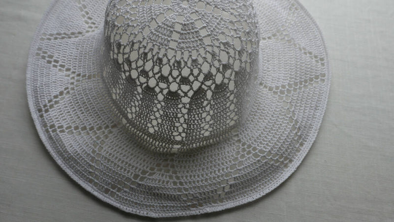 Snow white linen adjustable brim hat, breathable cottagecore summer hat for women, cute floppy wide brim hat, sun bonnet crochet tulip hat