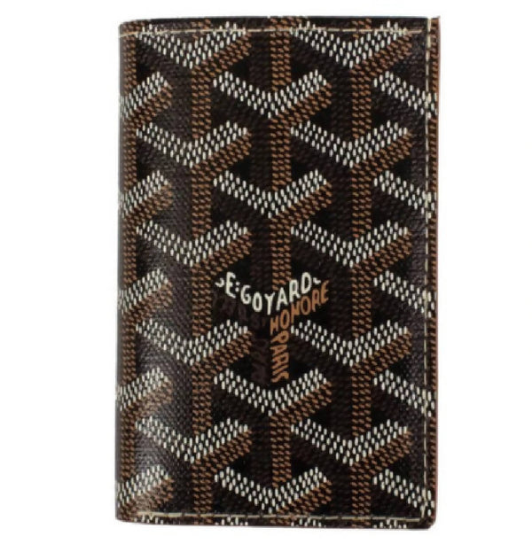 Goyard Saint Pierre Wallet Goyardine Black/Tan