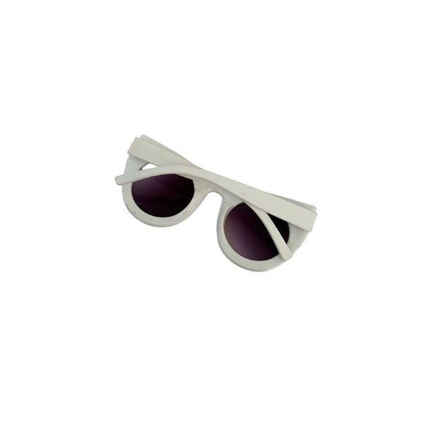 Vintage Retro 1990's Futuristic Black and White Oversized Cateye Sunglasses