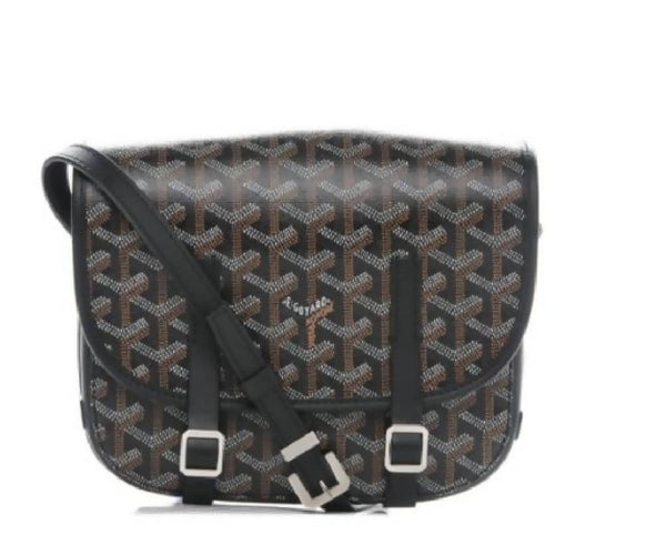 Goyard Belvedere Messenger Goyardine PM Black