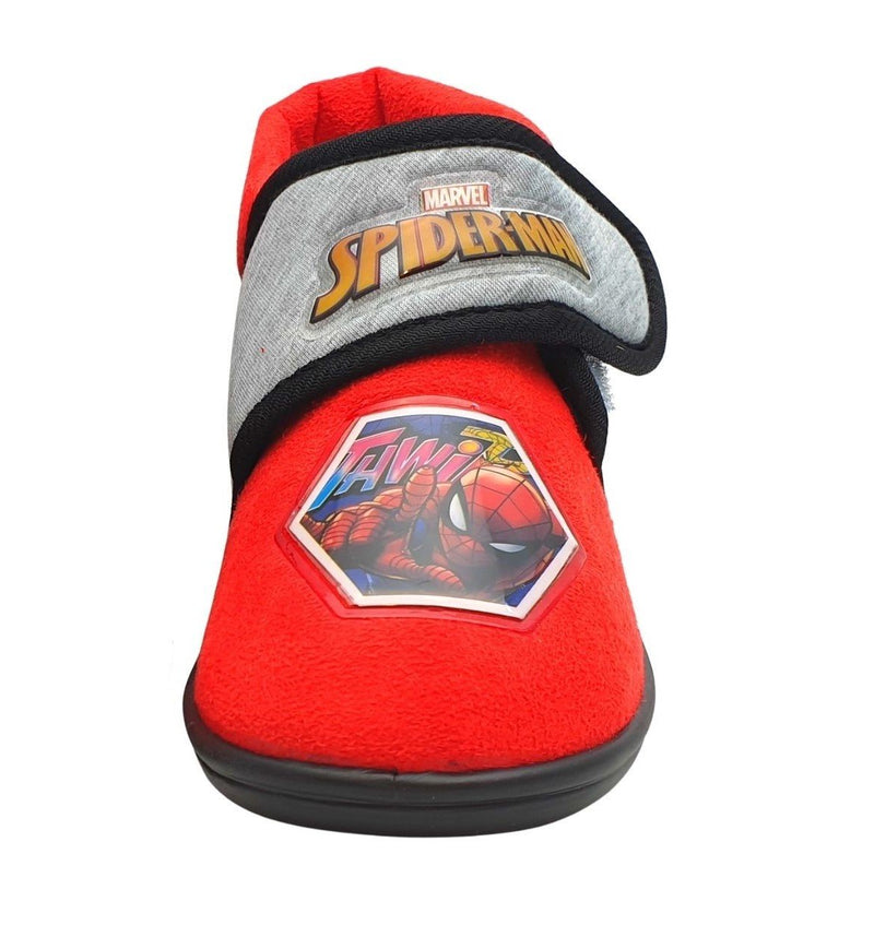 Spider-Man Badge Slippers with Touch Fastening