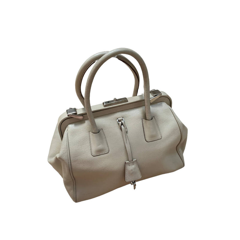 Prada Ivory Classic Doctor's Bag