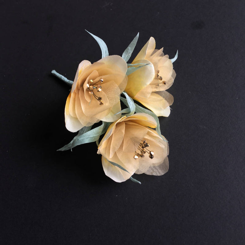 Yellow tulipa brooch