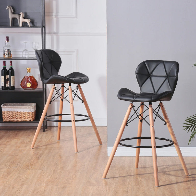 PACK OF 2/4/6 BUTTERFLY LEATHER STOOLS - ScandiChairs - Stool