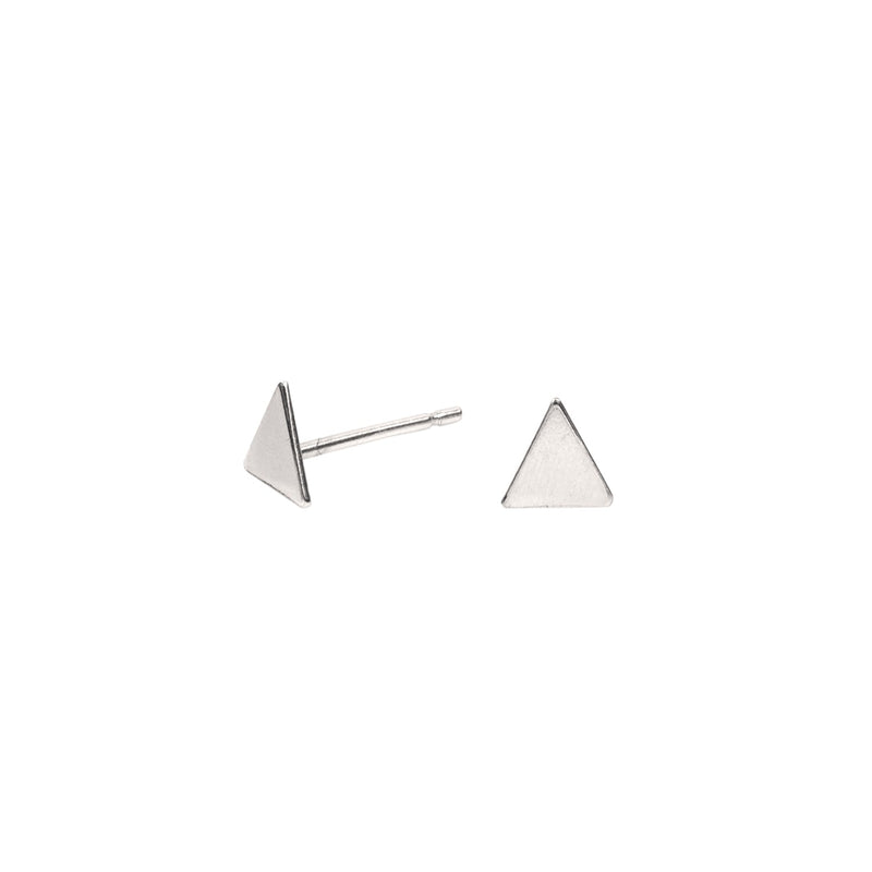 Tiny Triangle Earrings Sterling Silver