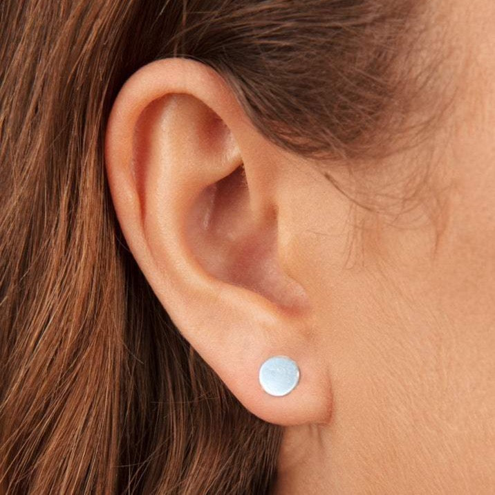 Disc and Circle Stud Earrings and Ear Jackets Sterling Silver