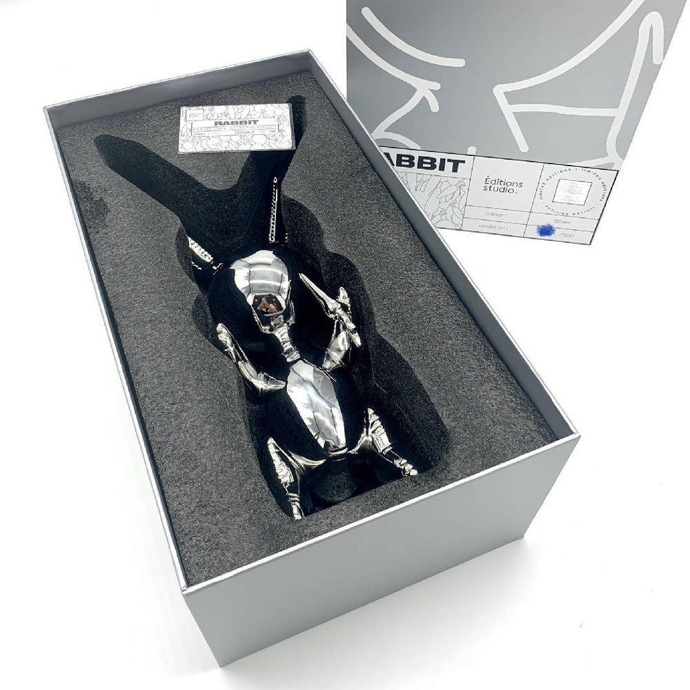 Silver Large Rabbit Sculpture | The Accessory Circle – The
