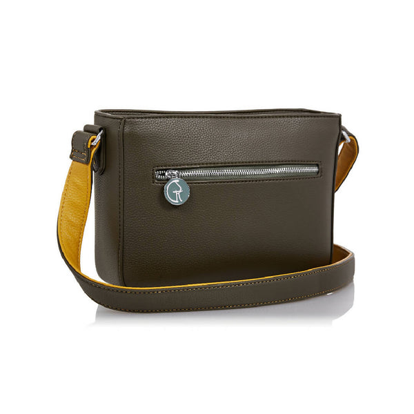 The Morphbag by GSK Cross-body Handbag in Khaki Green and Mustard Yellow