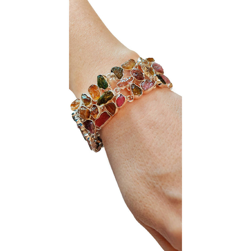 Sarah 2 - Luxury Rainbow Tourmaline bracelet