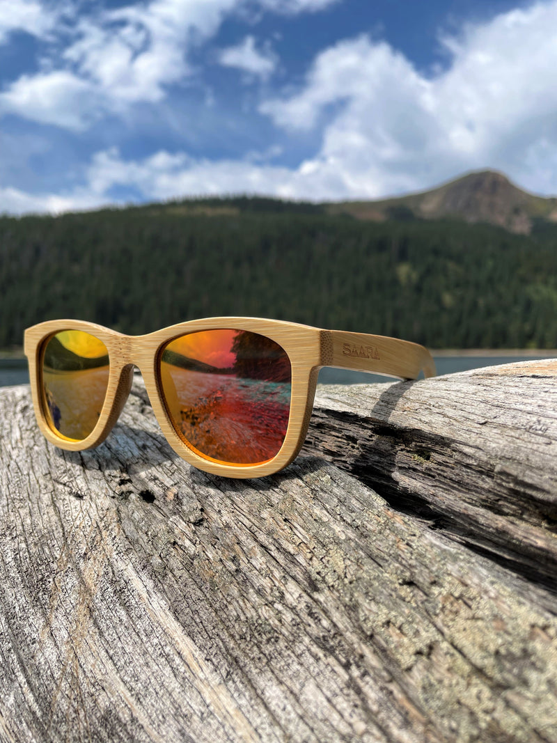 Tropical Paradise- All Wood Pink/Gold Polarized SAARA Shades