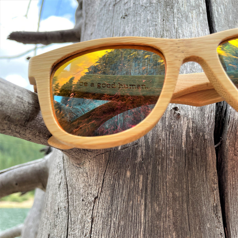 Tropical Paradise- All Wood Pink/Gold Polarized SAARA Shades