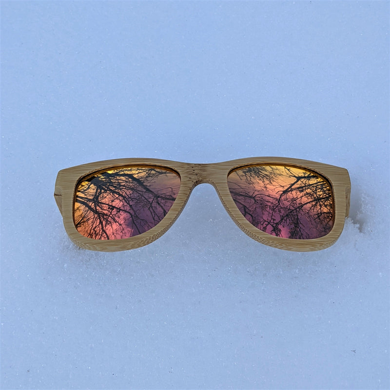 Tropical Paradise- All Wood Pink/Gold Polarized SAARA Shades