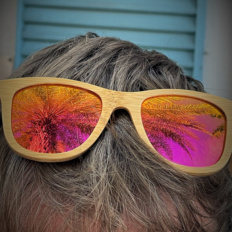 Tropical Paradise- All Wood Pink/Gold Polarized SAARA Shades