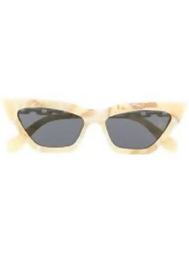 Off-White Nina Cat Eye Sunglasses Yellow Marble