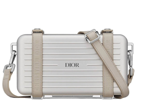 Dior x RIMOWA Personal Clutch On Strap Aluminium Silver in Aluminium/Calfskin with Silver-tone
