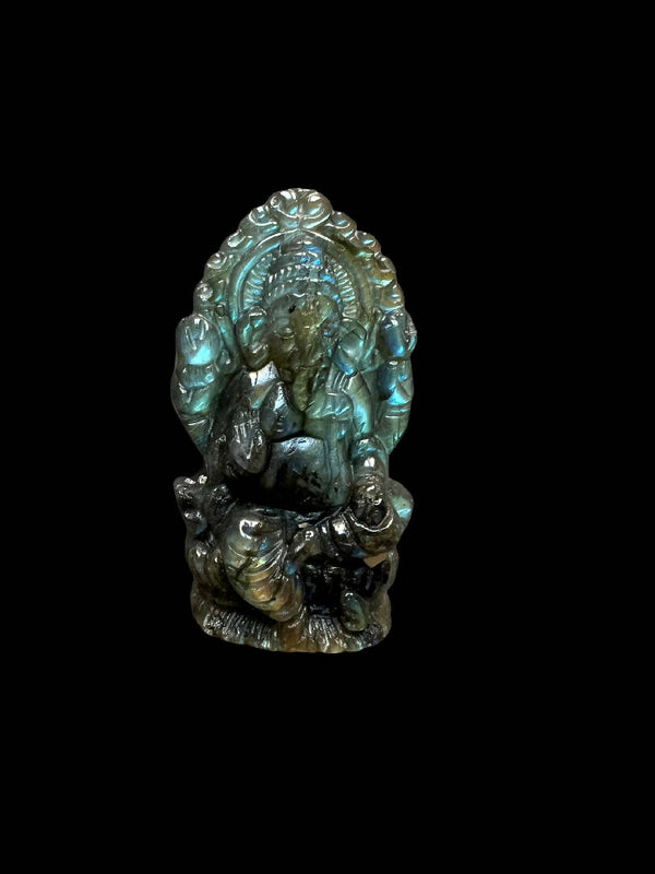 Labradorite Ganesh Carving