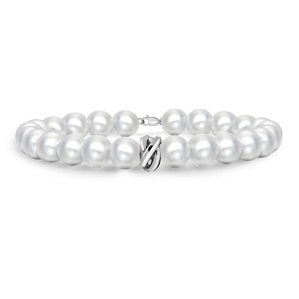 Pearl Trinity Bracelet in Silver