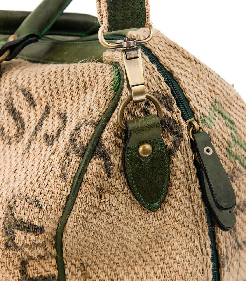Coffee Burlap keepall Duffle Bag