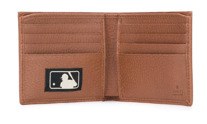 Gucci Wallet SF Giants Patch Beige/Brick Red in Polyester/Leather